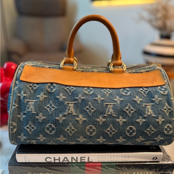 AUTH Louis Vuitton Denim NEO SPEEDY handbag - Picture 5 of 16